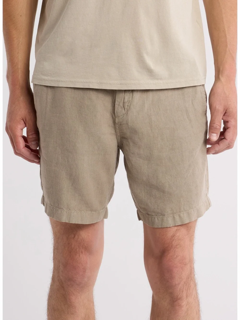 JOHN VARVATOS Johnny Linen Flat Front Shorts
